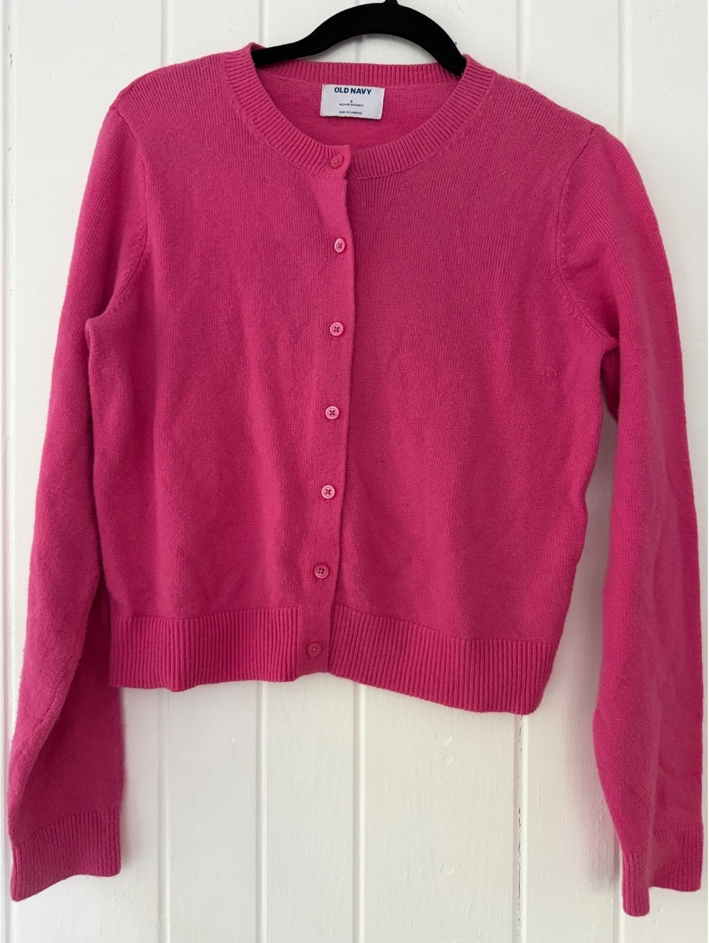 Old Navy Women's Small Pink Button-Up Cardigan Sweater Cotton Blend